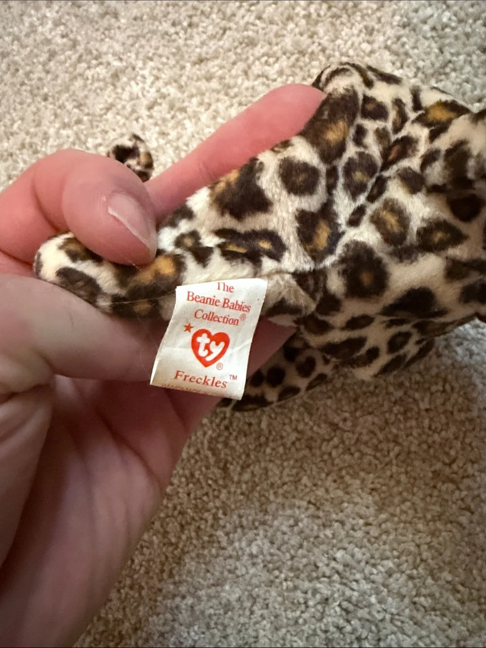 Vintage 1996 Ty Beanie Baby Freckles Leopard #4066 Retired